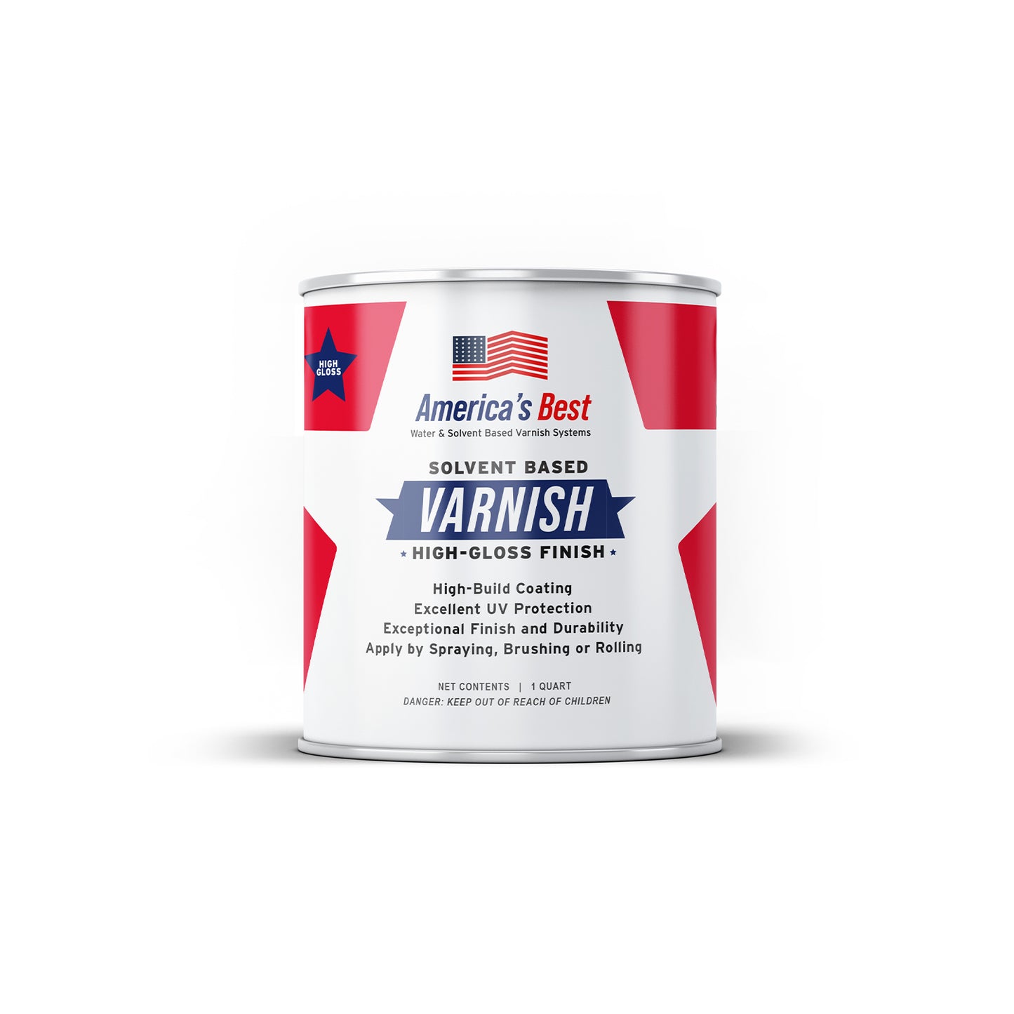 1 quart America's Best Solve Based Spar Varnish High-Gloss finish can